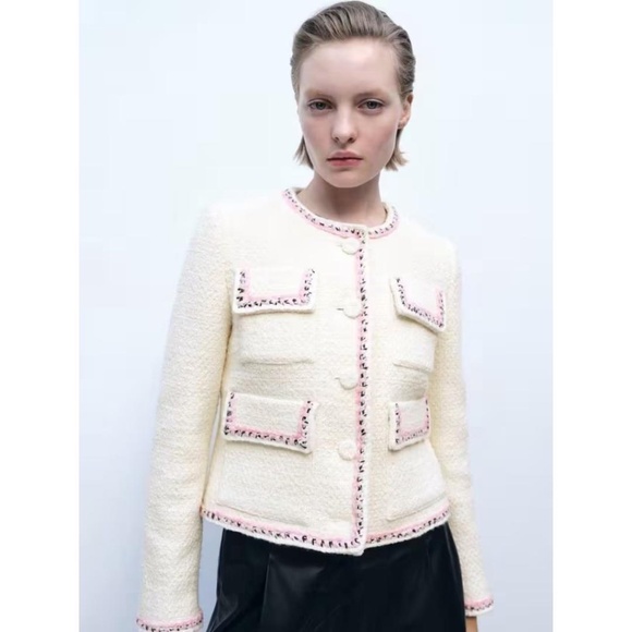 Mango Fresnat Tweed Jacket NWT - Picture 1 of 13